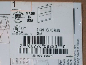 78NUOVA SCATOLA WIREMOLD G4007C-2 PIASTRA DISPOSITIVO 2 BANDE GRIGIO MONTAGGIO SUPERFICIALE PISTA P198 - Foto 1 di 3