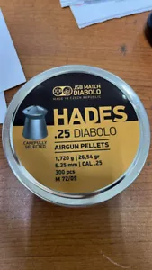 JSB Match Diabolo Hades .25 Cal, 26.54gr - 300 ct - Picture 1 of 1