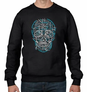 Electric Skull Hipster Men's Sweatshirt Jumper - Picture 1 of 1