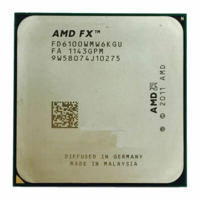 AMD FX-Series FX 6100 FD6100WMW6KGU 3.3GHz Six Core Socket AM3+ CPU Processor - Image 1 of 2