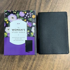 KJV Woman's Study Bible - $159.99 Retail - Black Genuine Leather - Picture 1 of 5