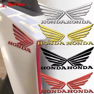 Pair Fairing Fender Tank Badge Wing Emblem 3D for CB CBR CBF Racing Motorcycles - Picture 1 of 15