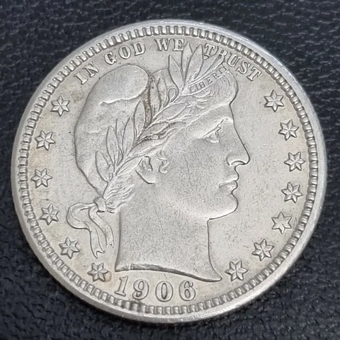 1906 Barber Quarter 25c High Grade BU UNC #38741 Cover