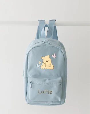 Personalised  Classic Winnie the Pooh Backpack Kids Rucksack Back to school bag - Image 1 of 4