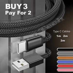 USB-C Lead For Samsung S23 S22+ S21+ Type C Charging Fast Charger Phone Cable - Picture 1 of 15