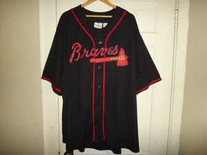 Atlanta Braves Fanatics Men's Big Size Short Sleeve Button-Up Jersey - Picture 1 of 5