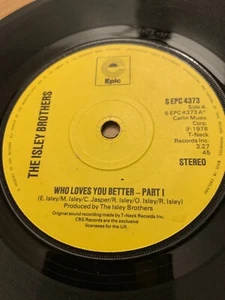 the isley brothers "who loves you better" clasic 7" vinyl collectable - Picture 1 of 3