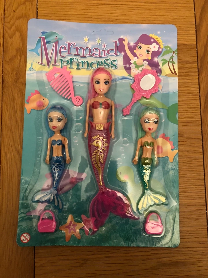 Kandy Toys Mermaid Princess Set of 3 Dolls with Accessories - Image 1 of 1