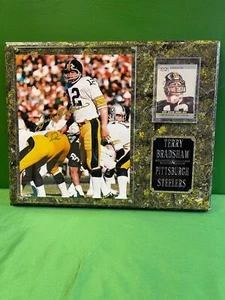 NFL Pittsburgh Steelers Terry Bradshaw #12 COA Autographed Plaque - Picture 1 of 8