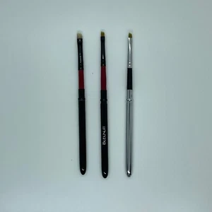 Nail Makeup Art Brush 3Pc Set Top Quality Angular Tip Metal Handle - Picture 1 of 6