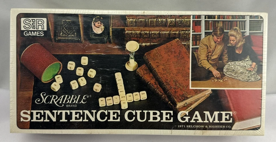 1971 Scrabble Sentence Cube Game by Selchow & Righter Brand New Sealed FREE SHIP - Image 1 of 3
