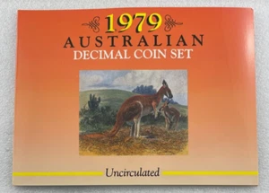 1979 Australian Uncirculated Decimal Coin Sherwood Set - 6x Enclosed Coins - Foto 1 di 7