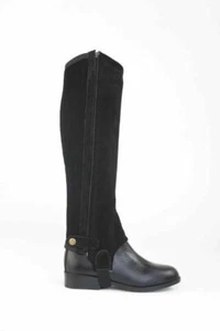 Dublin Easy-Care ADULTS Half Chaps Black Ex/L New buy 1pr buy 2nd pr 1/2 price - Picture 1 of 3