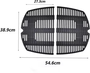 Grillrost Gusseisen für Weber Q 200 Series Gasgrills,Ersatzteile Zubehör 2 Pack - Bild 1 von 10