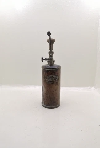 Antique Plant Sprayer1900s Italy Signa Rare Trademark Fiorenza Copper Brass Wood Cover