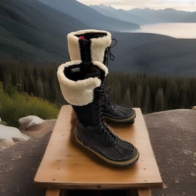 Merrell Tremblant WP Tall Black Women Boot Polar Snow Lace Up Zip Sz 10 - Image 1 of 4