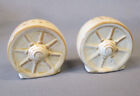 FRANKOMA Pottery Desert Gold Vintage Salt & Pepper Shakers S&Ps Wagon Wheel 