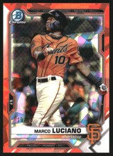 2021 Bowman Chrome Sapphire Prospects Orange Refractors #BCP8 Marco Luciano /75