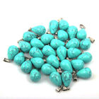Wholesale 50pcs Turquoise Stone Water Drop Pendants Beads Jewellery