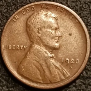 1920 S Lincoln Wheat Cent Penny 1c Almost Uncirculated AU XF EF Fine P2344 - Picture 1 of 2