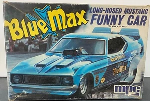 MPC 2709 Blue Max FORD MUSTANG Funny car vintage McM kit SI NIOB - Picture 1 of 9