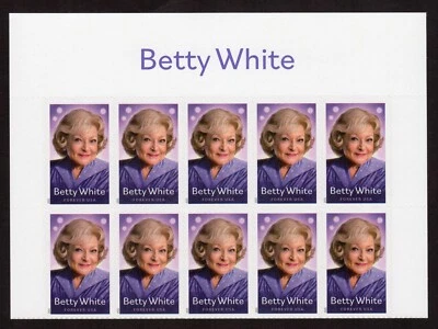 Scott #5976 Betty White Title Block of 10 Forever Stamps - MNH - Image 1 of 2