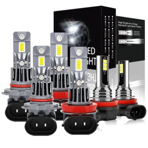 For Mazda CX-9 2013 2014 2015 - 6x 6000K LED Bulbs Combo Headlights Fog Lights - Picture 1 of 12