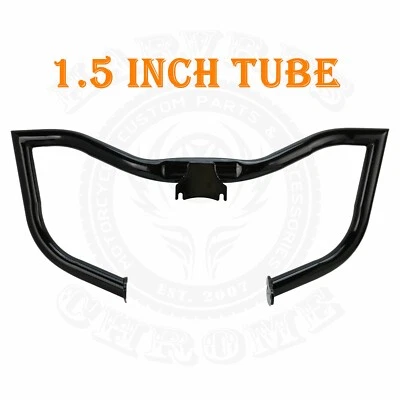 Mustache Chopped Engine Guard Crash Bar For Harley Touring Road King FLHX 14-23 - Image 1 of 4