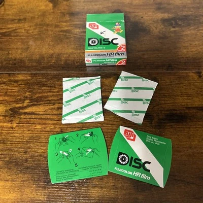 Fuji Color HR Film Disc 15 ISO 200 Open Box Film Sealed Expired 1985 - Image 1 of 4