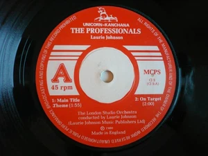 The New Avengers / The Professionals Soundtrack TV Music 7" Vinyl 1980 Single - Picture 1 of 8