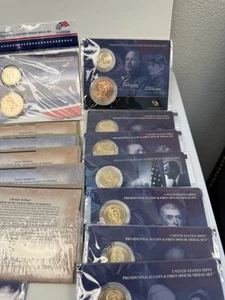 Lot of 38 $1 Presidential Coin Letters & Presidential $1 First Spouse Medal - Picture 1 of 8