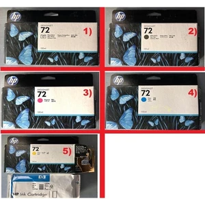 HP 72 DesignJet Ink Cartridge C9370A C9403A C9372A C9371A C9373A DateExpired NEW - Foto 1 di 13
