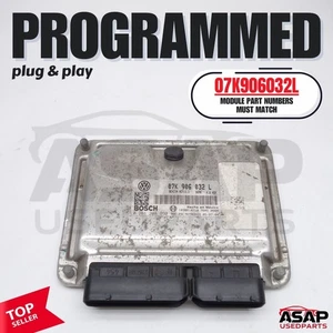 ⚡ PROGRAMMED PLUG & PLAY ECM ECU 2.5L VW VOLKSWAGEN JETTA 2006-2007 07K906032L ⚡ - Picture 1 of 7