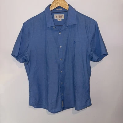 Original Penguin  Blue Mens Large Button Down Shirt Cotton Heritage slim fit - Image 1 of 4