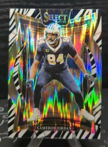 2024 Panini Select Cameron Jordan Concourse Zebra Prizm Astuccio Hit SP SSP #16 - Foto 1 di 2