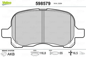 VALEO Bremsbelagsatz, Scheibenbremse 598579 für TOYOTA - Bild 1 von 2