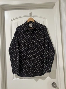 Lucky Brand Cord bedrucktes Button Down Western Blumen Langarm Hemd Gr. M - Bild 1 von 12