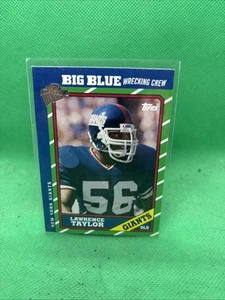 2005 Topps All-Time Fan Favorites Lawrence Taylor 'BIG BLUE Wrecking Crew' G-MEN - Foto 1 di 2