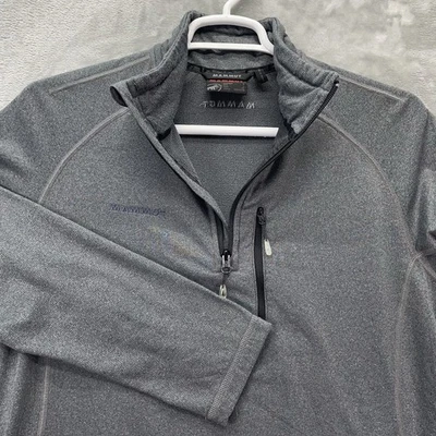 Mammut Runbold Chaqueta Hombres M/L Medio 1/2 Cremallera Capa Ropa de Trabajo Polar Gris Caminata Trek Foto 1 de 4