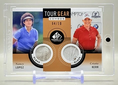 Nancy Lopez & Cristie Kerr 2014 UD SP Tour Gear Game-Used Dual Glove #/10 SSP - Image 1 of 3