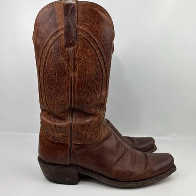 Lucchese 1883 N1657 Mad Dog Snip Toe Distressed Cowboy Boots Men’s Size 9 D - Photo 1/4