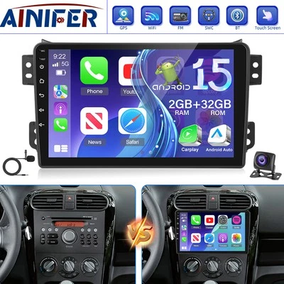 AINIFER Android 15 Carplay Autoradio GPS NAVI BT Für Suzuki Splash Ritz Opel Agila B