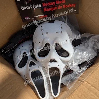 Ghost Face Hockey Mask - White Clean - Fun World Official - Image 1 of 2