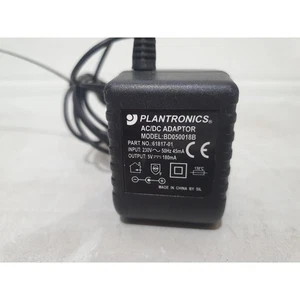 Plantronics BD050018B Power Supply AC/DC Adapter Black 5-V 180mA UK 3-Pin Plug - Picture 1 of 8