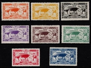 Int'l Philatelic Exhibition - Paris 1913 - 8 Poster Stamps MH / MNH - Picture 1 of 2