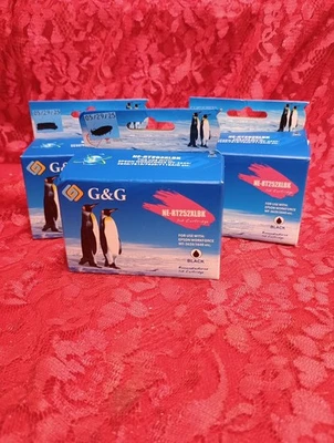 (3) Cartuchos de tinta negra G&G NE-RT252XLBK Epson Workforce WF-3620/3640 caducidad 23/02 Foto 1 de 3