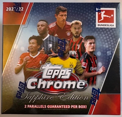 2021-22 Topps Chrome Bundesliga Sapphire Edition Hobby Box 8 Packs of 4 Cards - Image 1 of 4