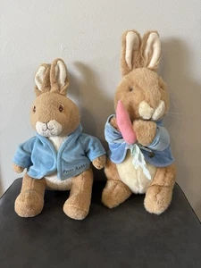 Vintage EDEN TOYS Beatrix Potter 14” Stuffed Peter Rabbit PLUSH TOY Set Bunny - Picture 1 of 15