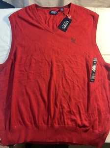 NEW Chaps Men’s RED Knit Sweater Vest - X - SMALL - Picture 1 of 3