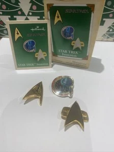 Star Trek Insignias Miniatures Set 3 Christmas Hallmark Keepsake Ornament Neu OVP - Bild 1 von 12